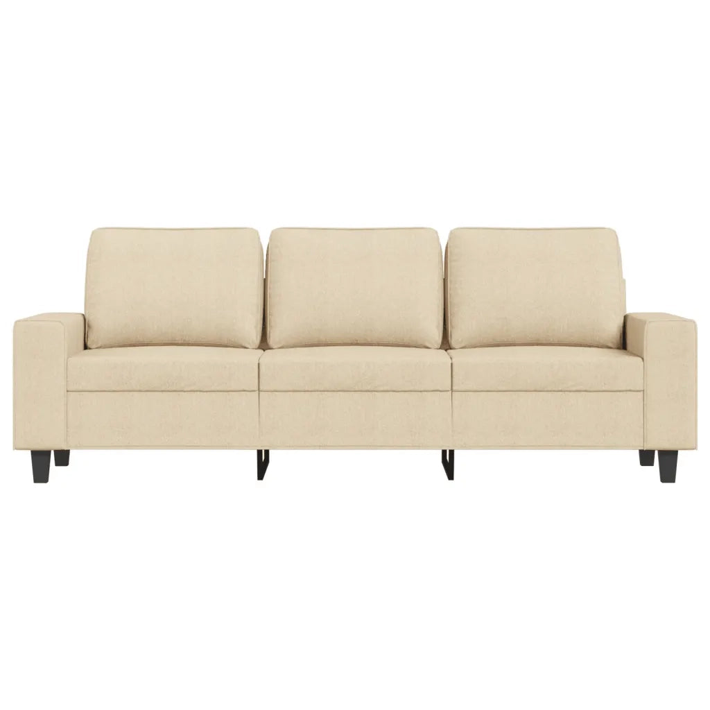 Divano | Divano da soggiorno | Sofa a 3 Posti Crema 180 cm in Tessuto