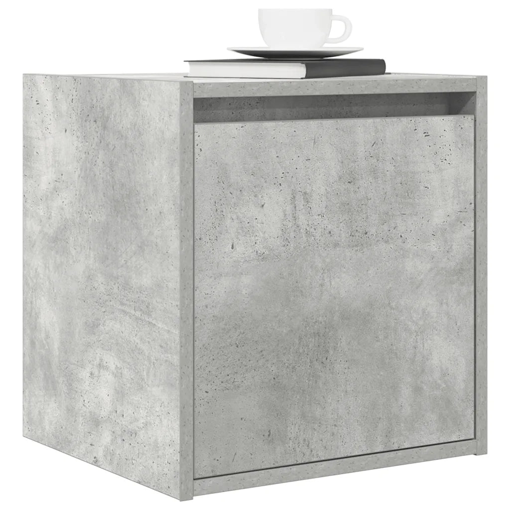 Comodino a Muro Grigio Cemento 38x34x40 cm 861235