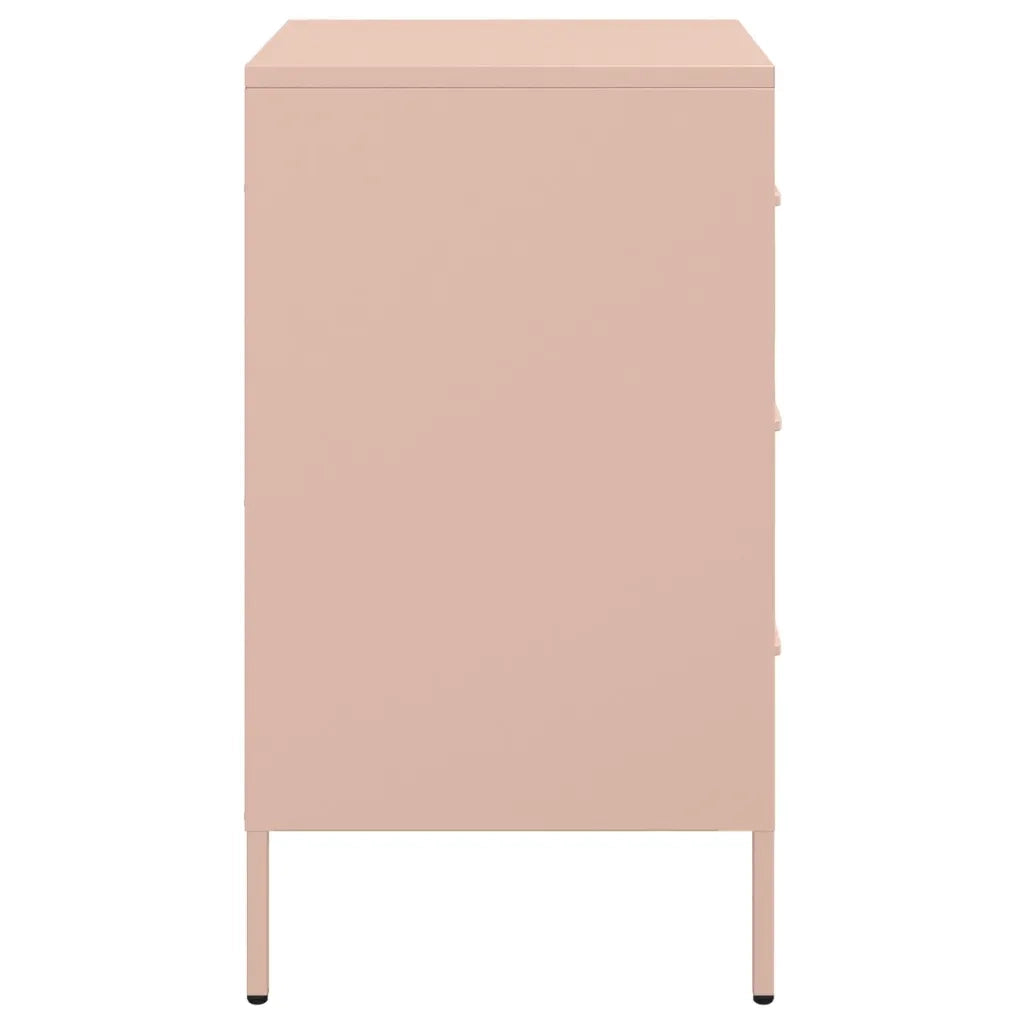 Comodino Rosa 36x39x68 cm in Acciaio 843080