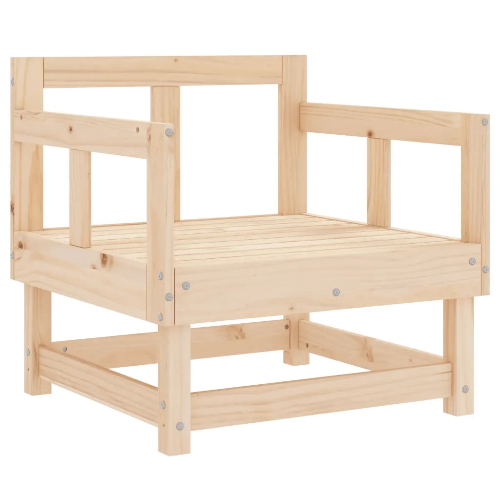 Sedia da patio-Sedie da Giardino 2pz in Legno Massello Pino 393690
