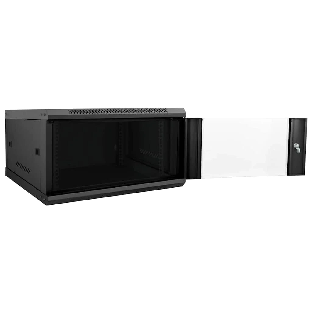Armadio di rete moderno dal design industriale nero 60 x 60 x 35 cm in acciaio nero 02_0059064