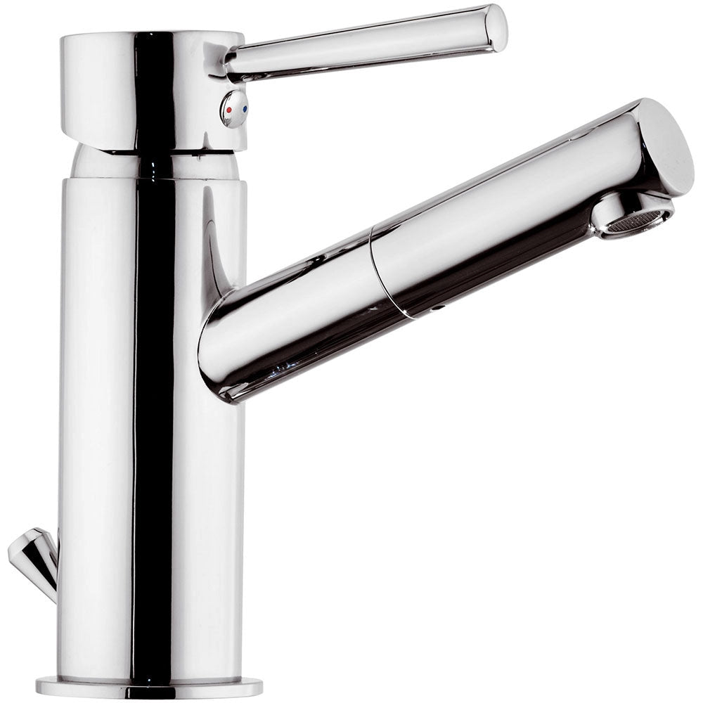 Rubinetto Miscelatore Monocomando Lavabo in Ottone Mariani Hermes Cromato