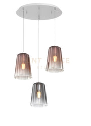 SOSPENSIONE BIANCO TONDA 3 LUCI (2 RA + 1 CR) 1164BI-S3 T-RC