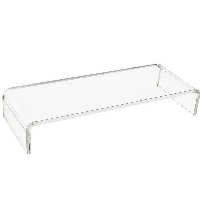 SUPPORTO IN VETRO ACRILICO TRASPARENTE PER COMPUTER TV SCHERMI 53 X 19 X 9 CM