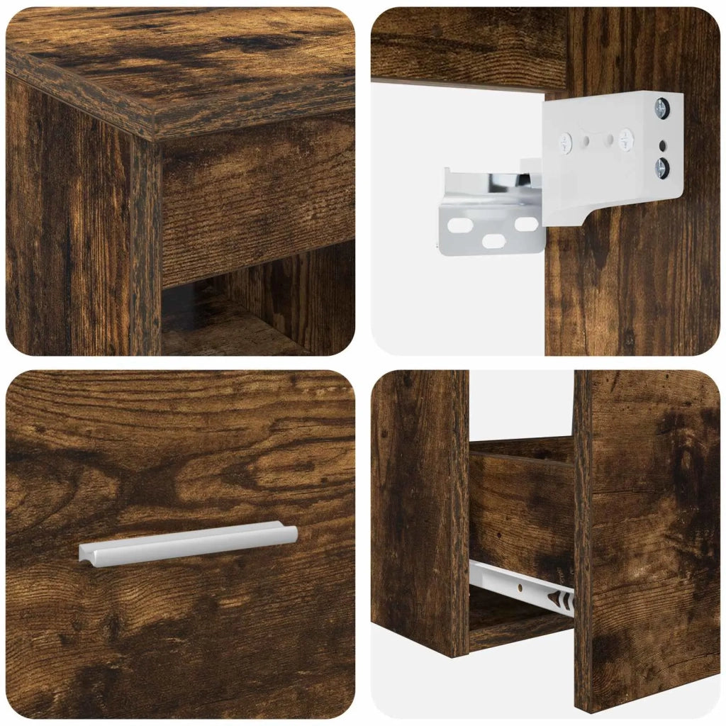 Set di mobili per il bagno 2 pcs Rovere Fumo 3403868