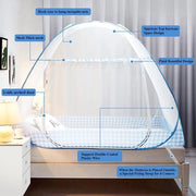 Kit di tenda, tenda da campeggio con porta singola, 100x200cm, bordo blu
