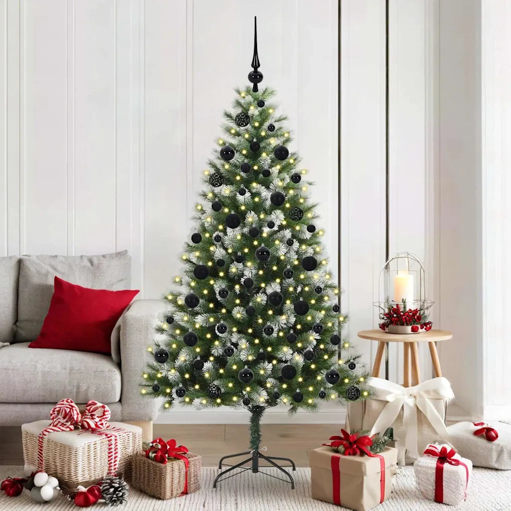 Albero di Natale artificiale a cerniera con neve fioccata 3395443
