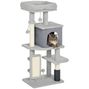 Albero Rascador per Gatti con Piattaforme ¨C Zephmum ¨C Grigio 104 cm