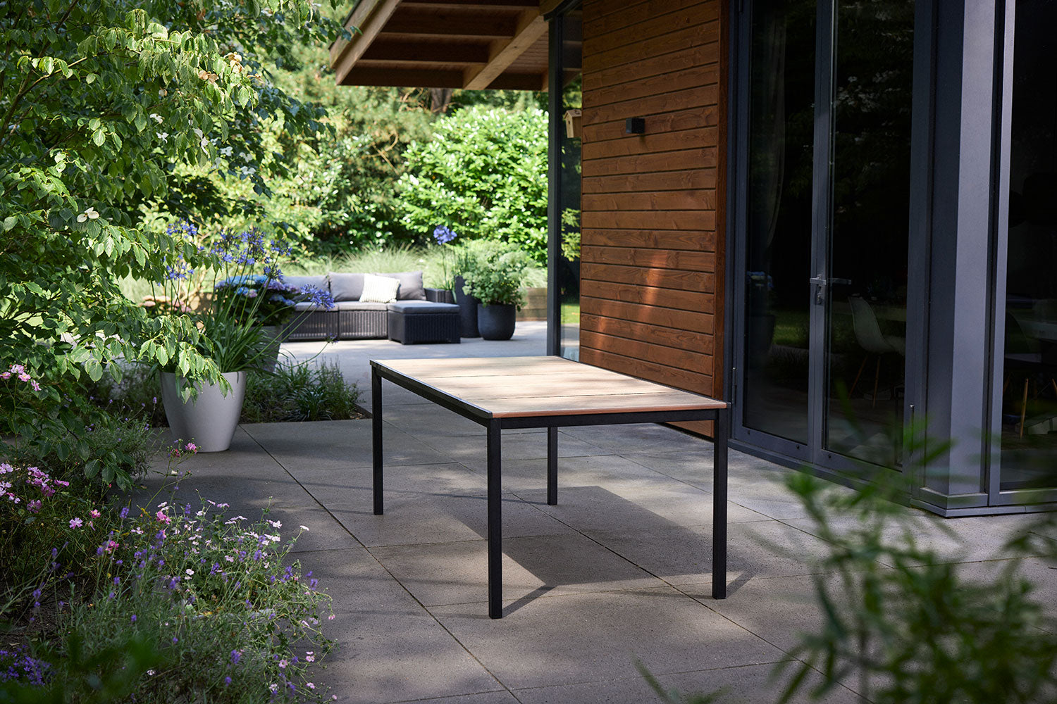 Tavolo da Giardino Keter Porto 159x95x75 cm Deco Coat Piano Effetto Legno Frassino