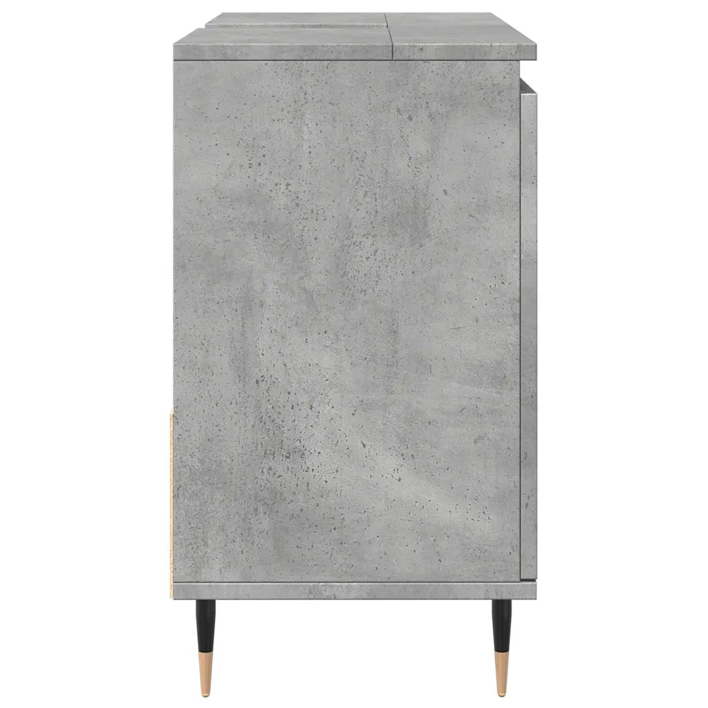 Mobile da bagno industriale con vani contenitori funzionali 65 x 33 x 60 cm legno composito grigio cemento 02_0051102