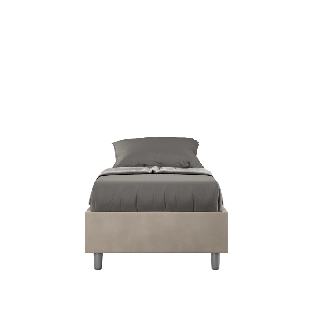 Letto Singolo Sommier 80x190 cm Senza Rete Azelia Sabbia