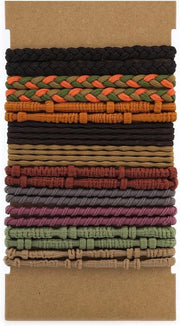 Bandeau per Capelli Boho per Uomo e Donna - 20 pezzi, Diversi Stili e Colori, Elastici per Capelli e Cinture per Capelli