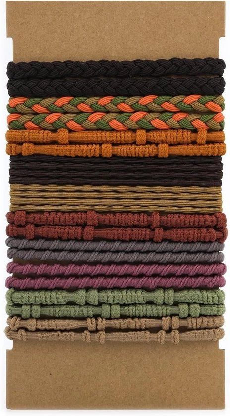Bandeau per Capelli Boho per Uomo e Donna - 20 pezzi, Diversi Stili e Colori, Elastici per Capelli e Cinture per Capelli