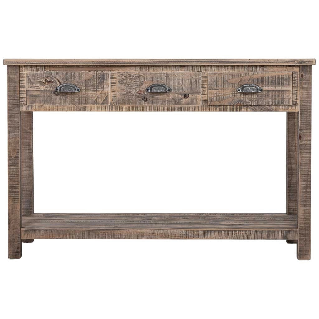 Tavolino da ingresso in legno marrone 120x40x78,5h cm