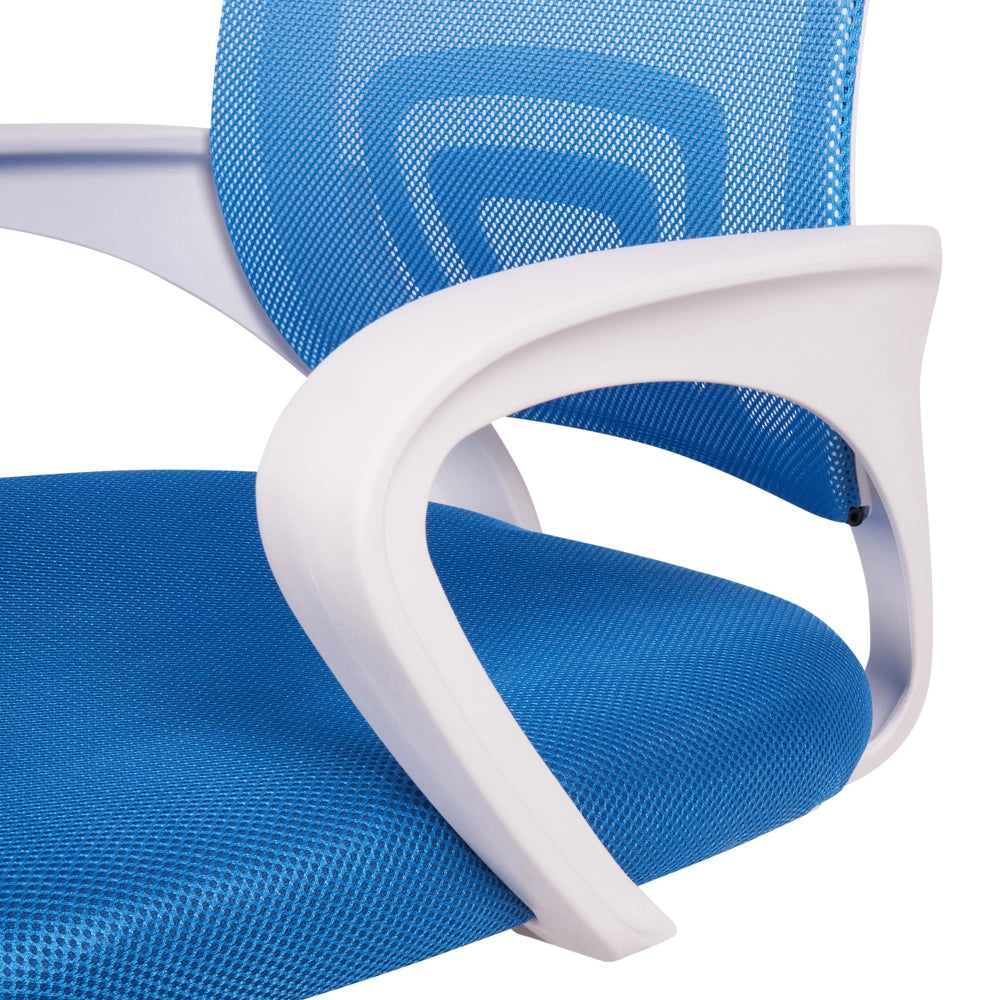 Sedia girevole da ufficio con schienale reclinabile regolabile in altezza blu moderna ufficio in casa