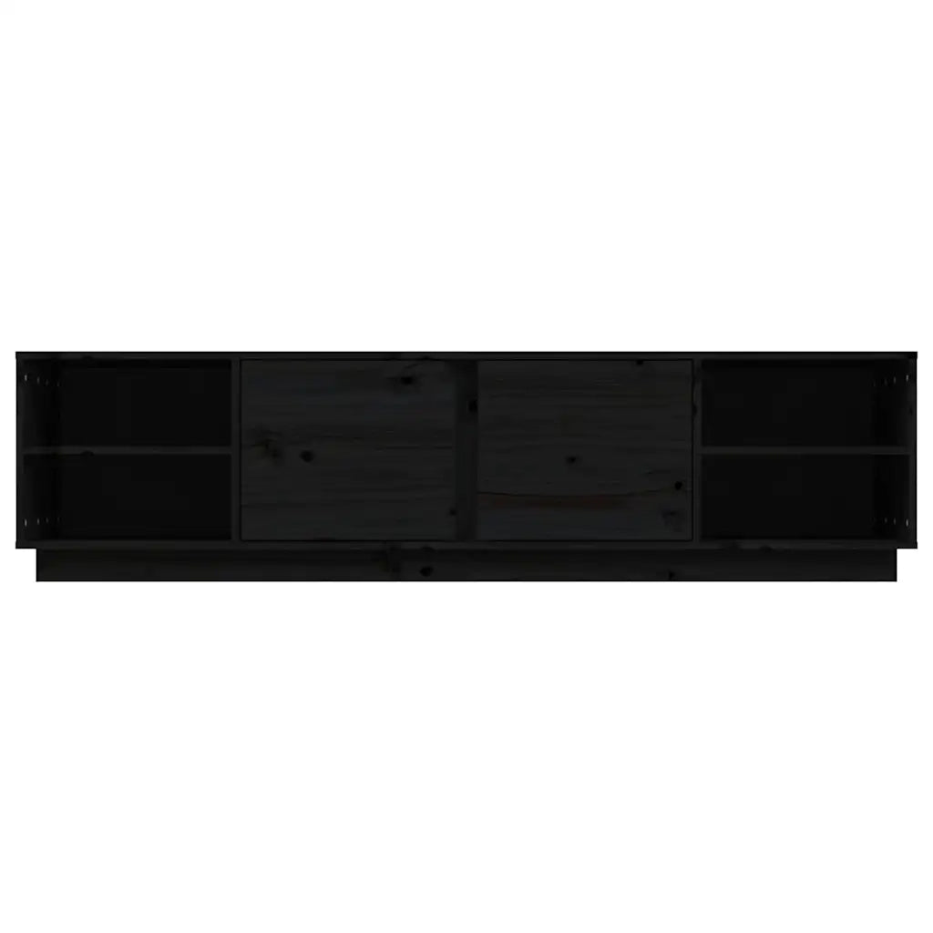 Mobile TV | Armadietto TV | Mobile Porta TV Nero 156x40x40 cm in Legno Massello di Pino