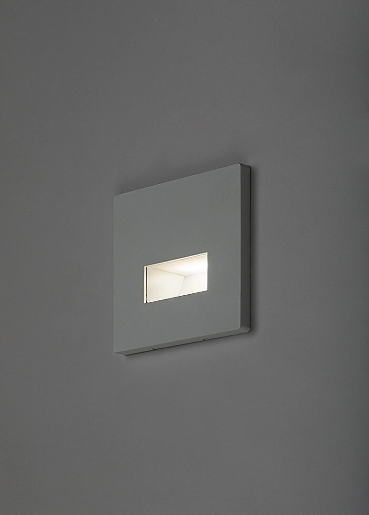 Faretto segnapasso Lunca LED IP20 bianco quadrato Rabalux