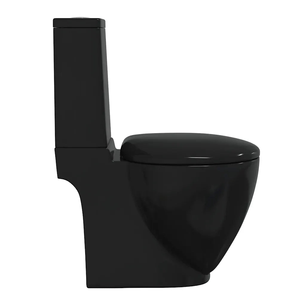 Vaso WC in Ceramica con Scarico Dietro Nero CFW4931671