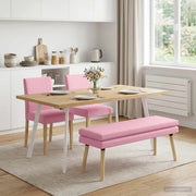Panchina a doppio strato Rosa 110 x 40 x 47 cm Tessuto 42038457