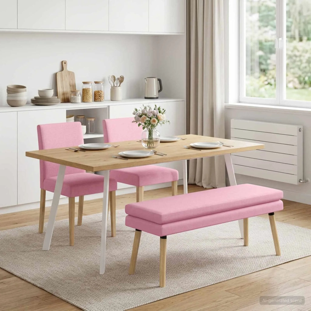 Panchina a doppio strato Rosa 110 x 40 x 47 cm Tessuto 42038457