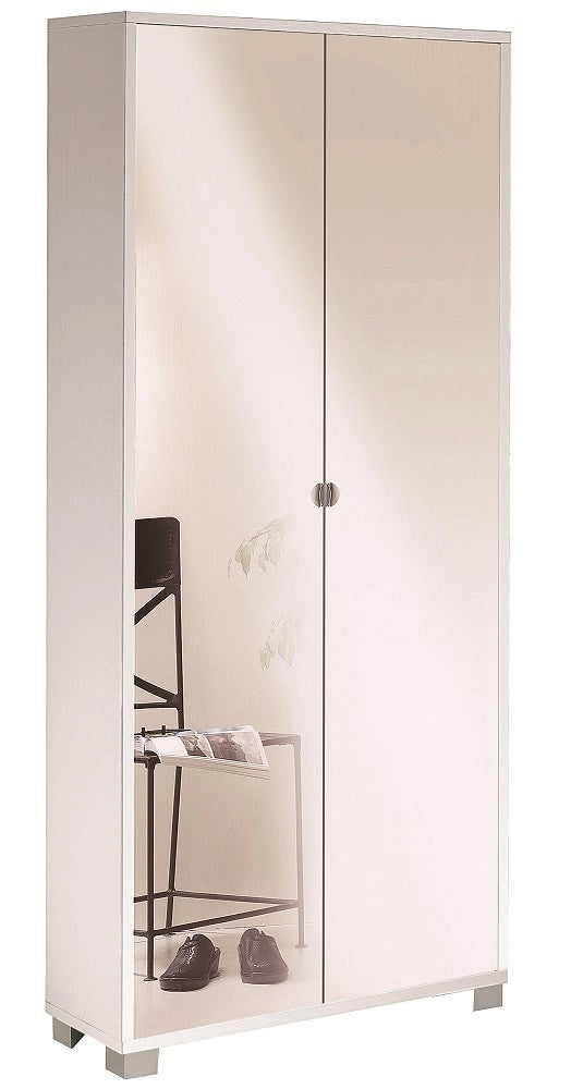 KIT ARMADIO 2 ANTE CON SPECCHIO FRONTALE INCLUSO H190 L83 P29 Cm FINITURA BIANCO SARMOG 747spk