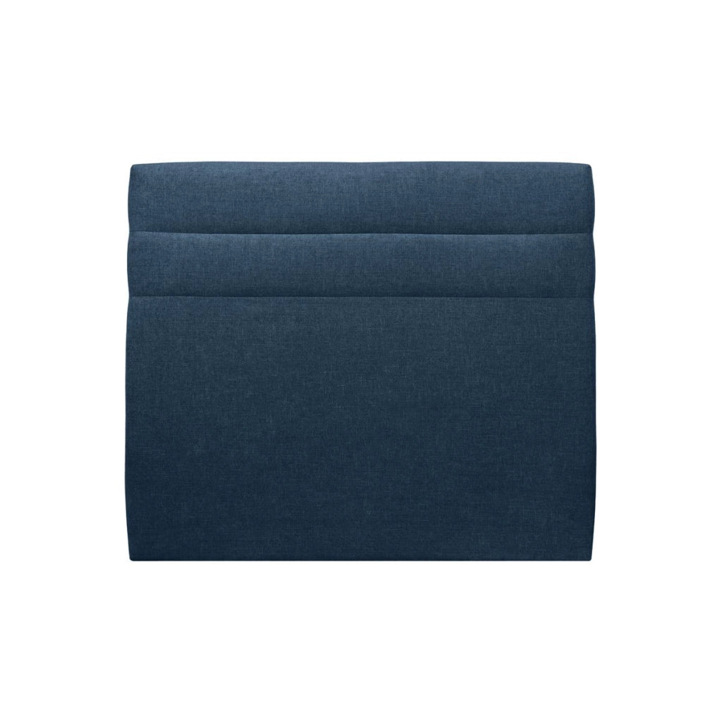 Testiera in tessuto natté blu oceano con linee L150 cm