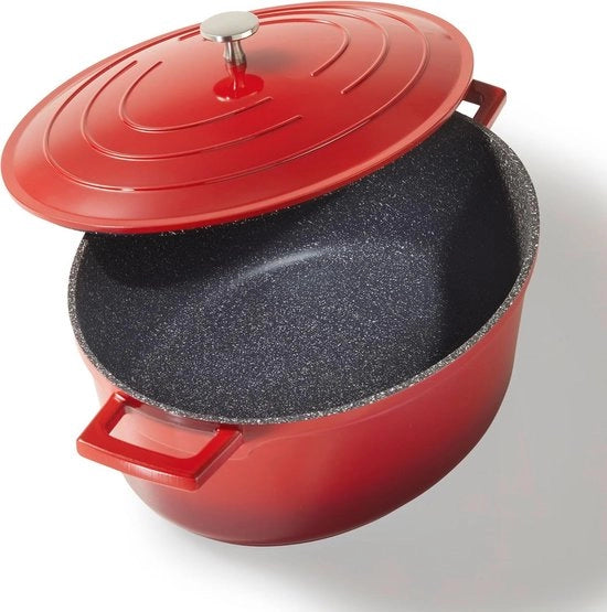 Cottura a Cottura 32 cm - Cottura Multifunzione con Coperchio, Adatta per Forno e Tutti i Fonti di Calore