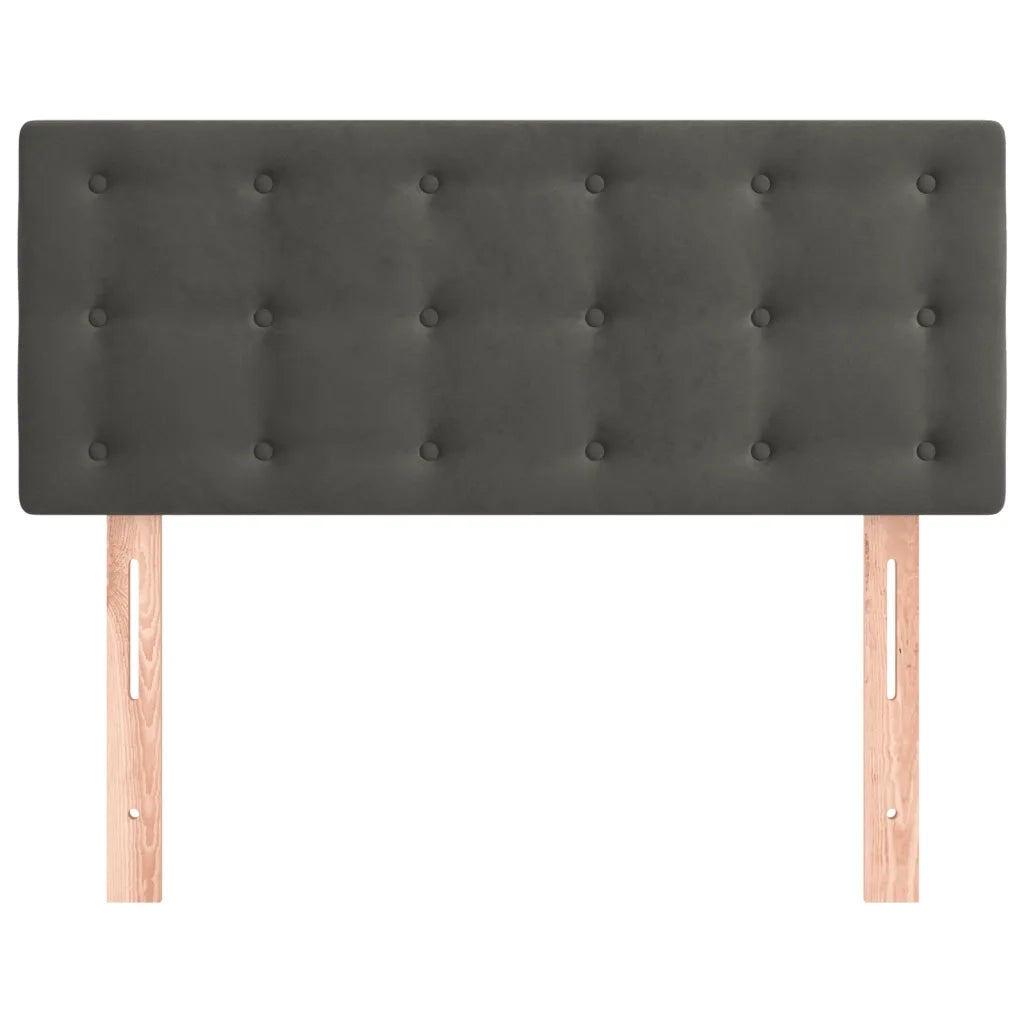 Testiera-Testata Decorativa Grigio Scuro 80x5x78/88 cm in Velluto 814446
