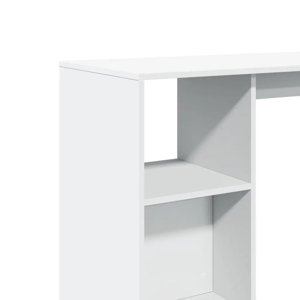 Tavolo Bar con Ripiano Bianco 124x46x103,5 cm in Truciolato