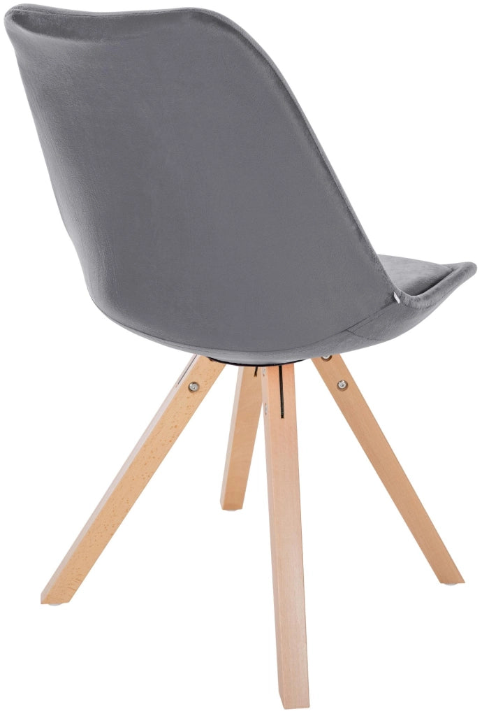 Sedia Sofia Velvet grigio,natura (quadrato)