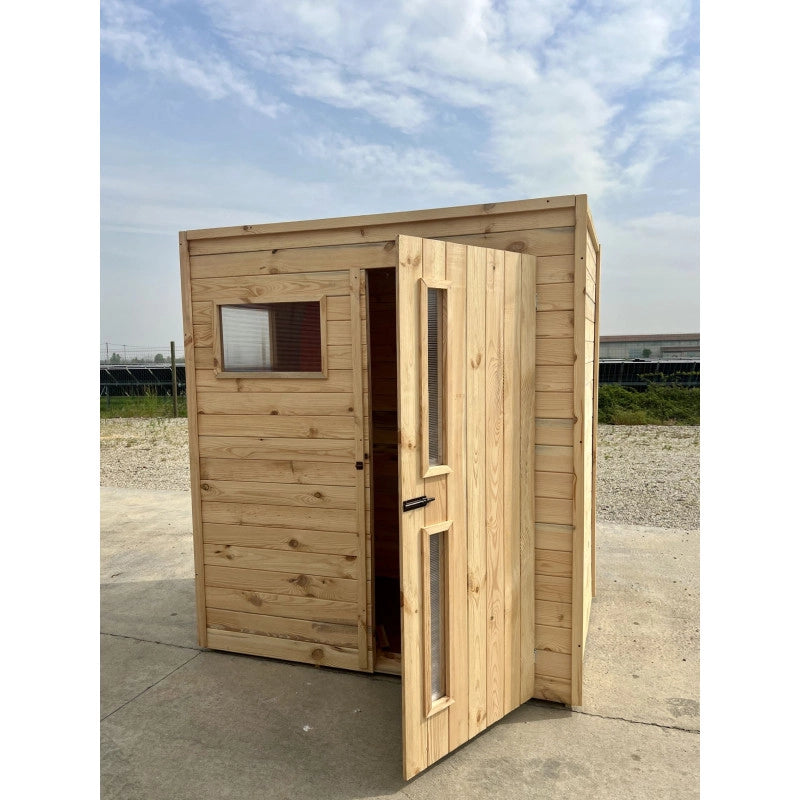Casetta da giardino in legno da esterno con Pavimento, perline spessore 16mm  mod. C120P