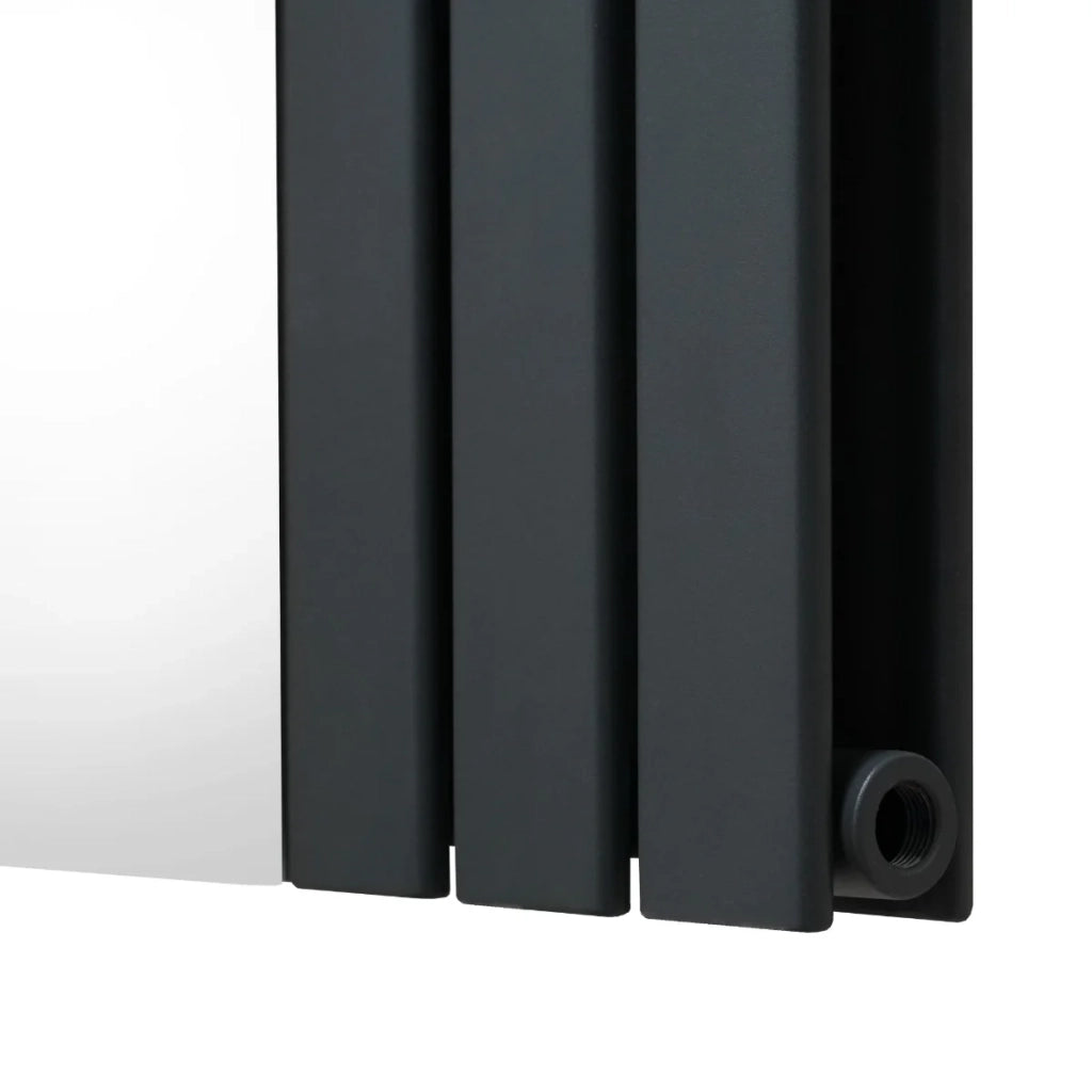 Radiatore a Specchio a Doppia Colonna Verticale Grigio Antracite 1800mm x 425mm