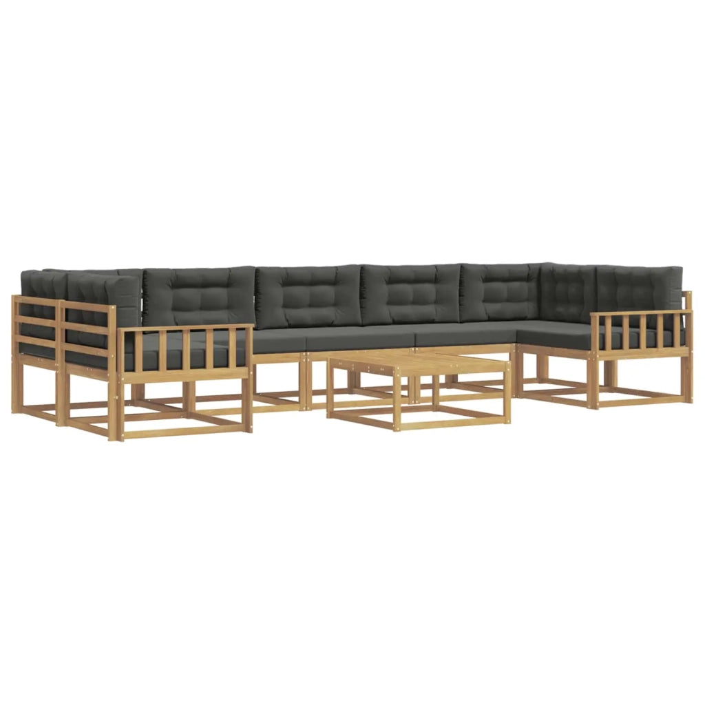 Set di divani da esterno con cuscino 6 pcs Bianco e Antracite