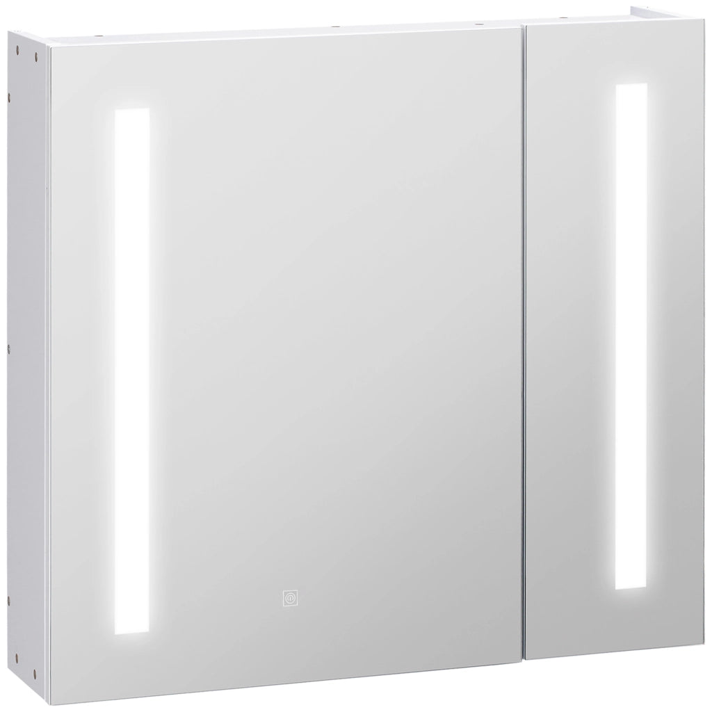 Specchio con Luce LED per Bagno ¨C zephmum ¨C Bianco 70x15x65cm
