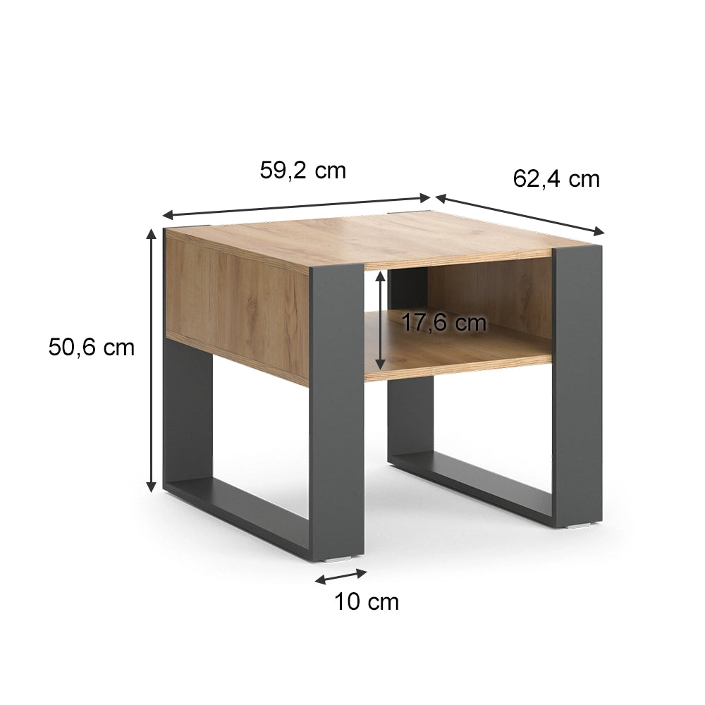 Vicco Tavolino da salotto Antracite 59.2 x 50.6 cm