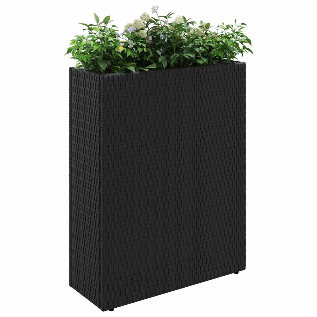 Vasetto alto Nero 55 x 22 x 70 cm polyrattan CFW4787122