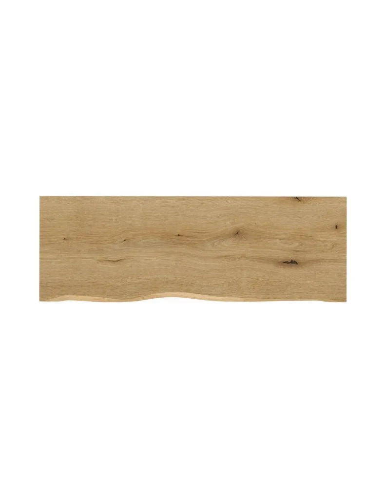Piano per lavabo NATOURA 120,8 cm in MDF effetto rovere chiaro con bordo naturale