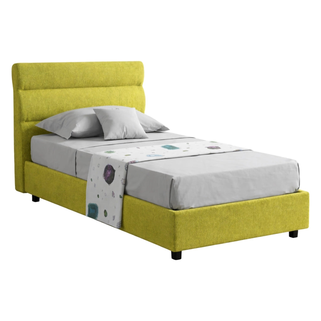 Brez, Letto Singolo Sfoderabile Made in Italy, Verde