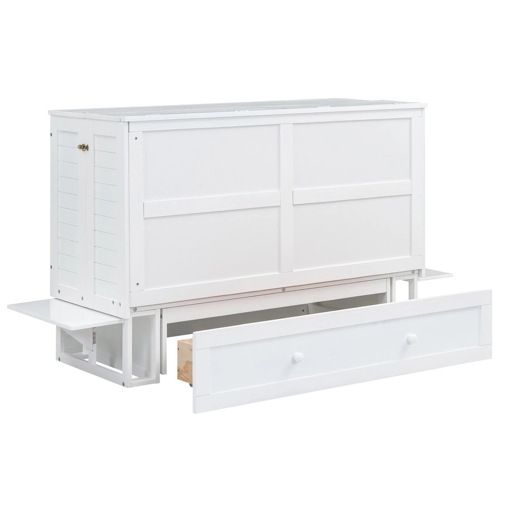 Letto a Scomparsa con Cassetti e Ripiano ¨C MINIMAL ¨C Bianco 140x200