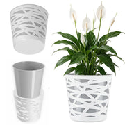 KADAX - Inserto in plastica per vaso di fiori e piante, 13 cm, grigio