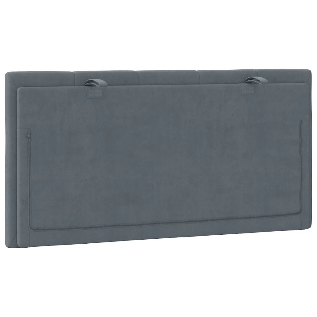 Cuscino Testiera Hanko Grigio Scuro 100 cm in Velluto CFW6939366