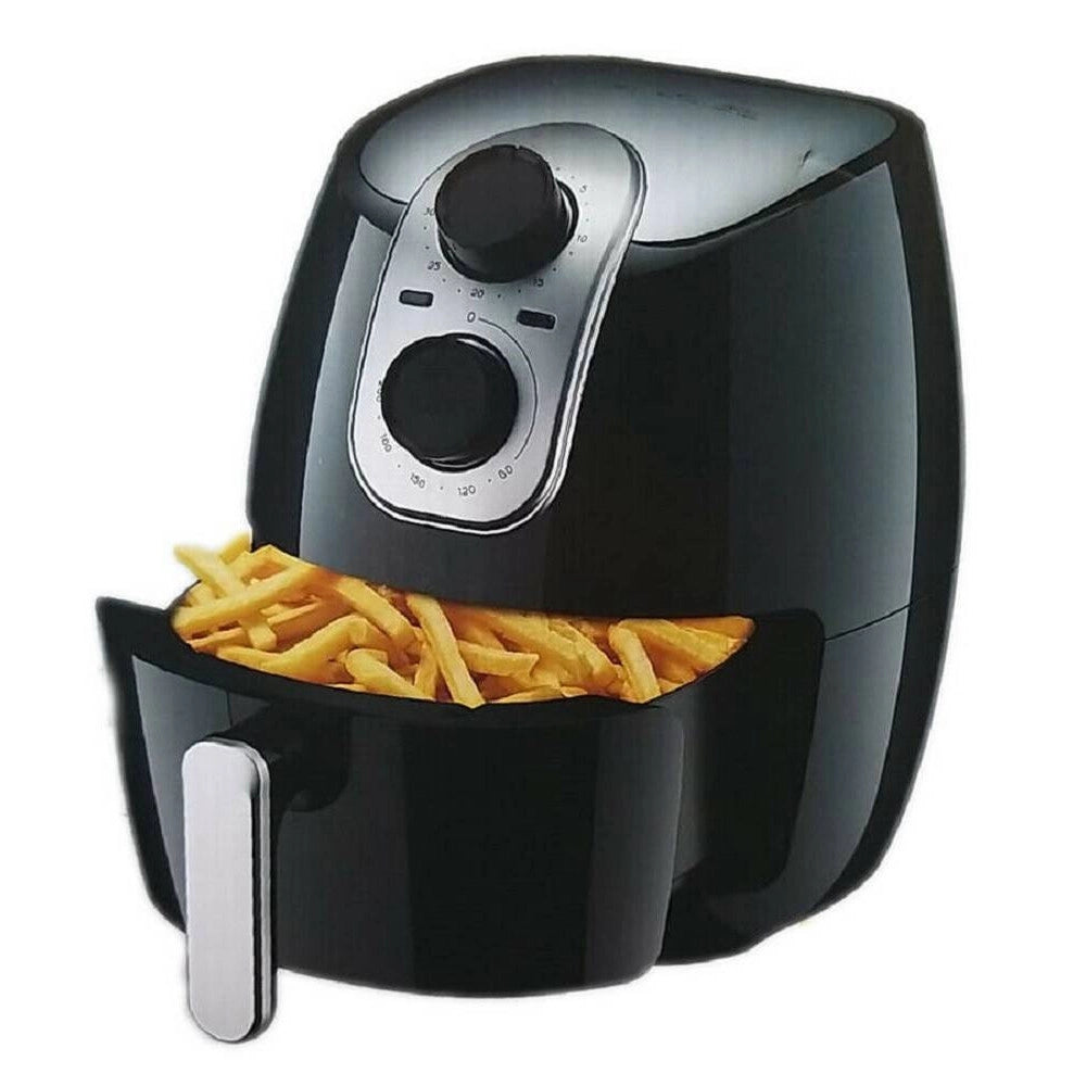 Trade Shop - Friggitrice Aria Calda Elettrica Senza Olio Cottura Sana Grill 4lt 1500 Watt -