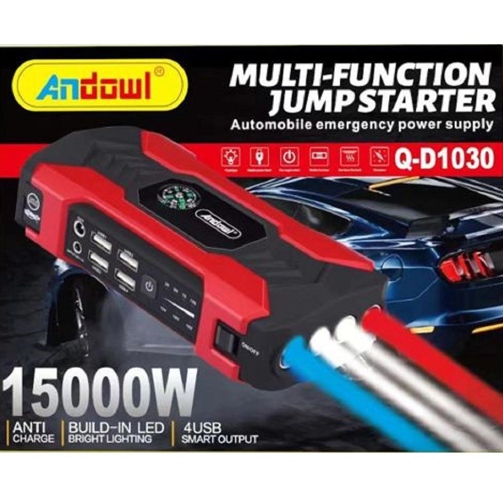 Trade Shop - Avviamento Per Auto Multifunzionale Jump Batteria Esterna Torcia 15000ma Q-d1030 -