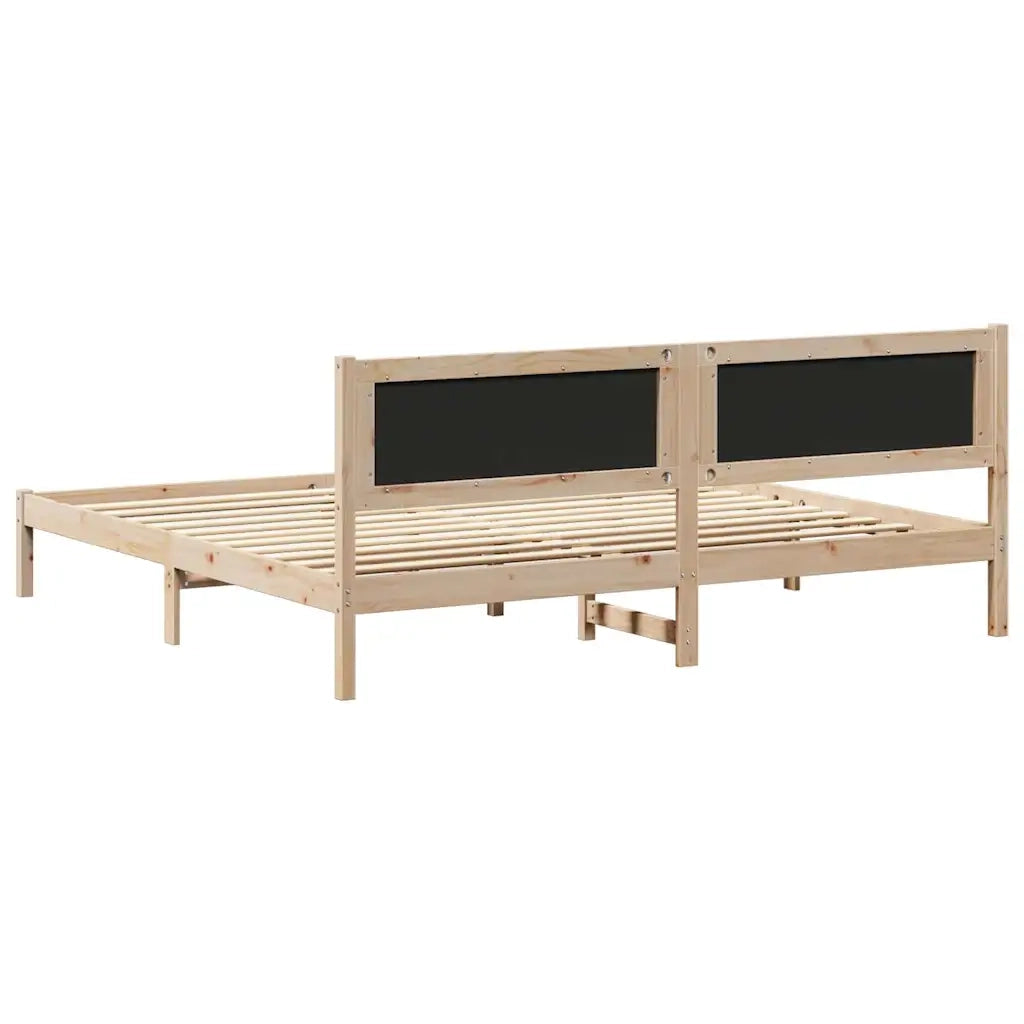 Struttura del letto Grigio scuro 200 x 200 cm Pino massello 3394239