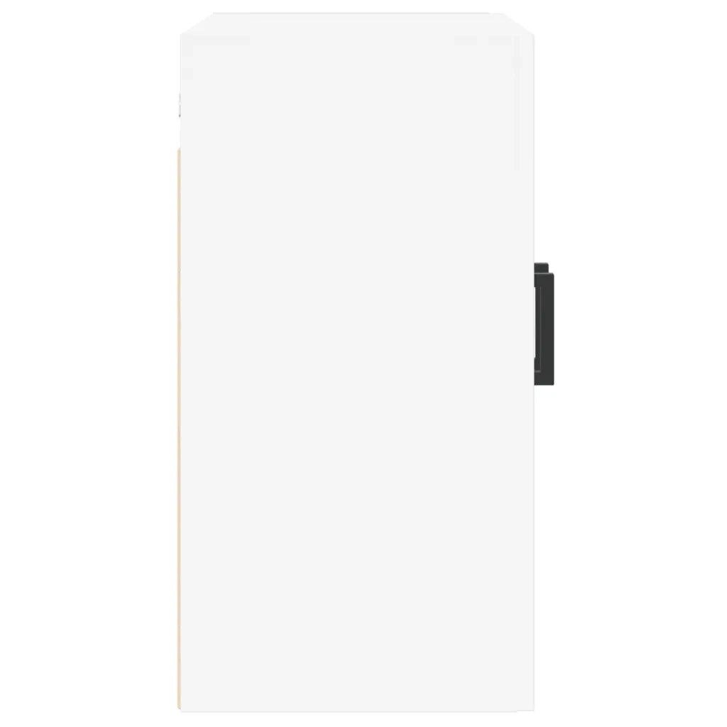 Mobiletto a muro in legno composito bianco 60 x 31 x 60 cm vano contenitore decorativo stile moderno 02_0048803