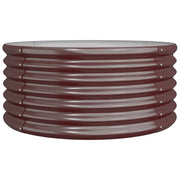 Fioriere | Cassetta per fiori | Vaso Giardino Acciaio Zincato 80x80x36 cm Marrone