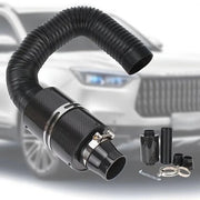 Filtro dell'aria universale ad alta prestazione per auto con sistema di iniezione a fibra di carbonio a forma di fungo, con tubo estensibile e attacco di montaggio adattabile per un ampio range di modelli di veicoli.