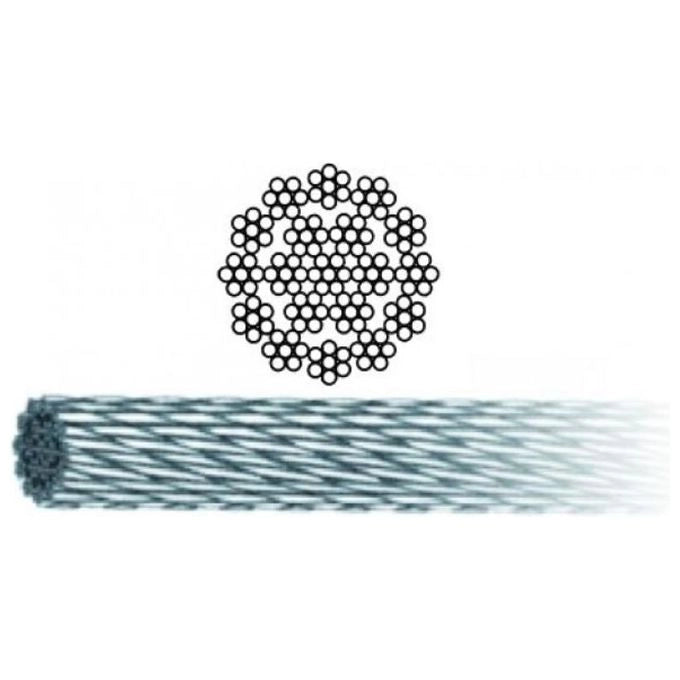 Vigor-Blinky Funi Acciaio Zincato 133 Fili Antigiro 19x7 100mt Diametro 8mm