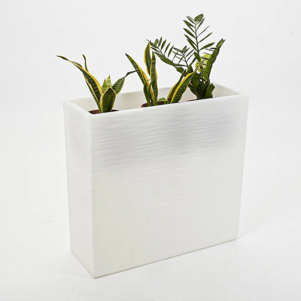 Vaso Luminoso da Esterno 79x74,7x29,1 cm In Polietilene Elegnace Led Bianco Freddo