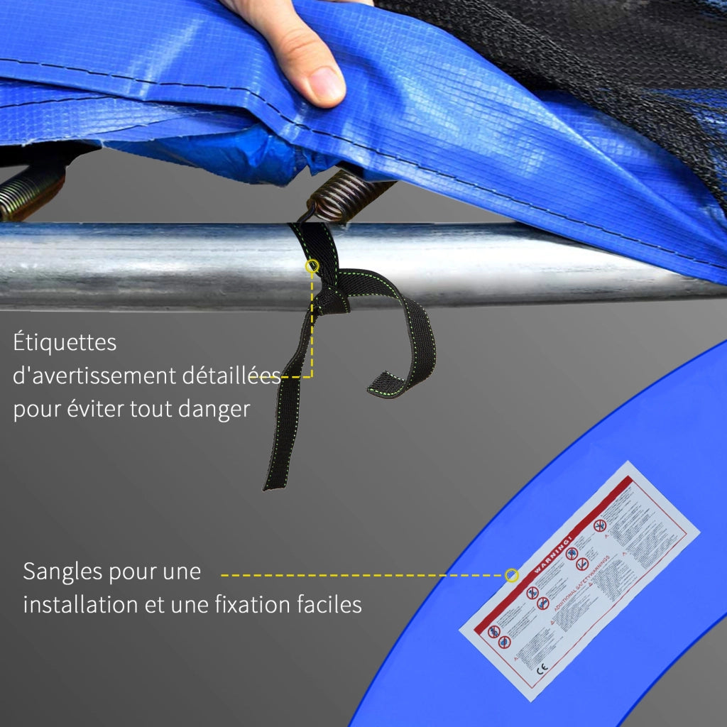 Cuscino di protezione per trampolino ¨C zephmum ¨C blu ? 244 cm